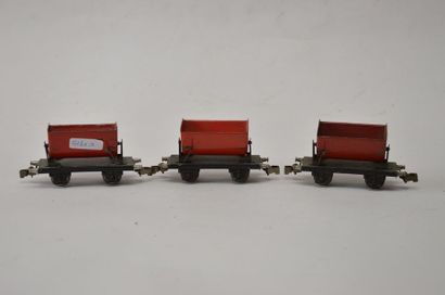 MÄRKLIN (3) 362/2, (1937) wagons à bascules,...