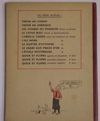 null Album de Tintin "L'étoile mystérieuse" édition originale dos blanc A18 vers...