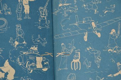 null Album Tintin ‘Le crabe aux pinces d’or’ édition couleurs A23 de 1944. Dos carré...