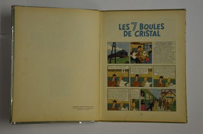 null Album Tintin ‘Les sept boules de cristal’. Édition originale de 1949. B2. Bel...