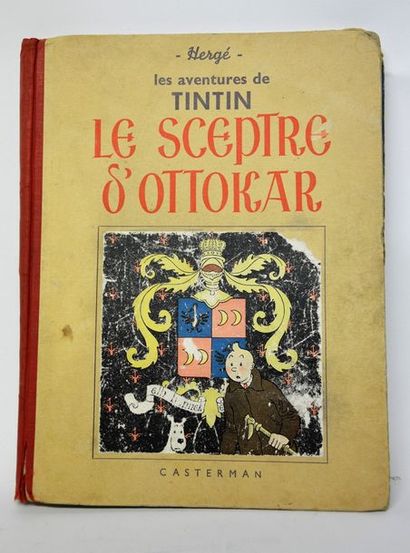 null Album Tintin "Le sceptre d'ottokar" vers 1939. Hors texte couleurs. État d'origine...