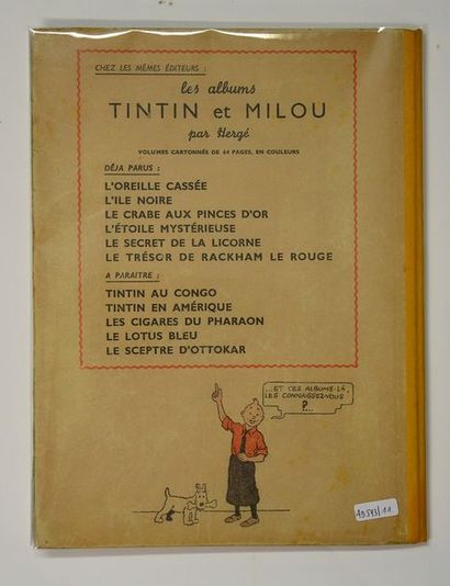 null Album Tintin "Le trésor de Rakham le rouge". Édition originale couleurs A24...