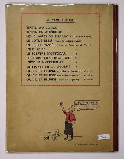 null Album de Tintin "L'oreille cassée" Édition couleurs originale A20 vers 1943....
