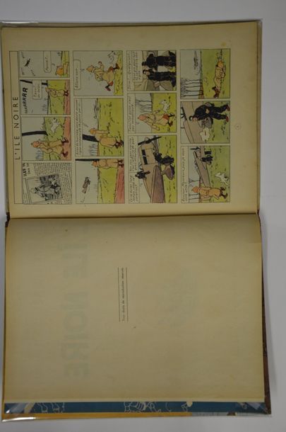 null Album de Tintin "L'île noire" A20 édition originales en couleurs vers 1943....
