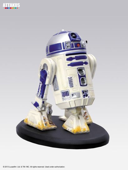 null Rare statuette sur socle illustrant "R2D2" tirée des films "Star Wars". Éditée...