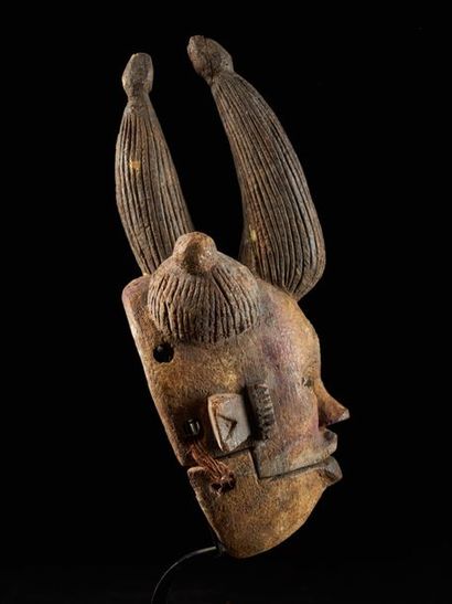 null Masque Ogoni, Nigéria, 1ere partie du XXeme siècle - Interbellum, 34x15 cm,...