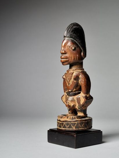 null Statue "Ibedji" Yoruba, Nigéria, 1ère partie du XXeme siècle - circa 1920, 26x9x8...