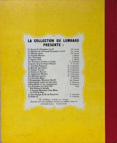 null Tibet/Chic Bill: rare album tome 6 "La tête de pipe" édition cartonnée de 1957....