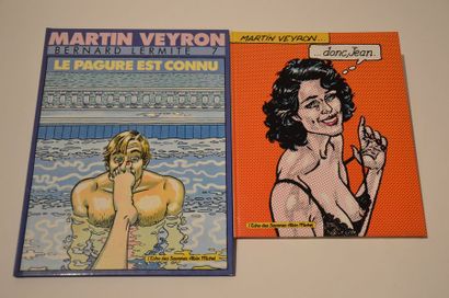 null Martin Veyron: paire d'albums dédicassés. "Le pagure est connu" de 1993 et "...donc...