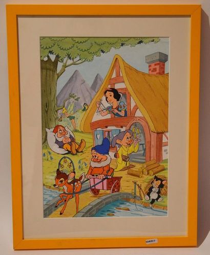 null Studio Disney Europe: dessins original polychrome illustrant les personnages...