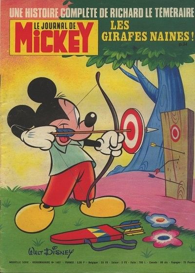 null Studio Disney France/Le journal de Mickey: rare paire de dessins originaux illustrants...