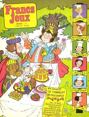 null Trubert: couverture original de la revue "France jeux" n°580 de mai 1971. Encre...