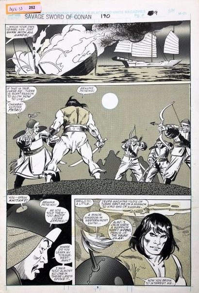 null Conan/Marvel/De Zuniga: planche originale n°9 extraite de l'histoire "The skull...