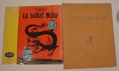 null Hergé: lot de diverses pièces. 

Livre "L'automobile I : Des origines à 1900"....
