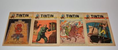 null Tintin: les 16 premiers numéros du journal Tintin édition belge. Rare et superbe...