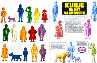 null Tintin/Belvision: unique ensemble des 13 figurines ESSO tirées du film Belvision...