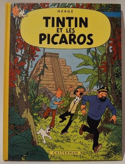 null Hergé/Tintin: tirage de luxe de l'album "Tintin et les Picaros" de 1976. Signé/daté...