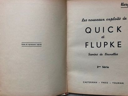 null Hergé: album noir et blanc de "Quick & Flupke, gamins de Bruxelles", 3e série...