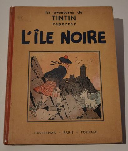null Hergé/Tintin: album "L'île noire". Edition originale A5 en N&B de 1938. Bel...