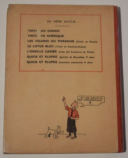 null Hergé/Tintin: album "L'île noire". Edition originale A5 en N&B de 1938. Bel...