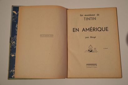 null Hergé/Tintin: album "Tintin en Amérique". Edition N&B A18 30e mille de 1942....