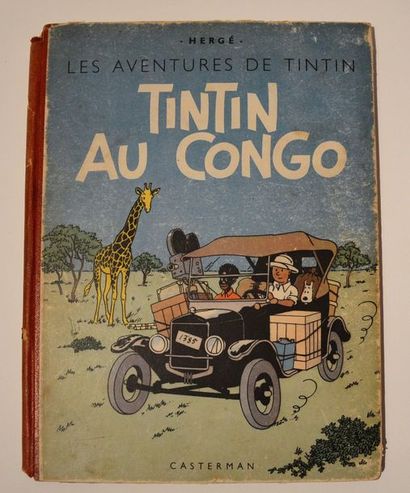 null Hergé/Tintin: album "Tintin Au Congo". Edition originale N&B A18 30e mille de...