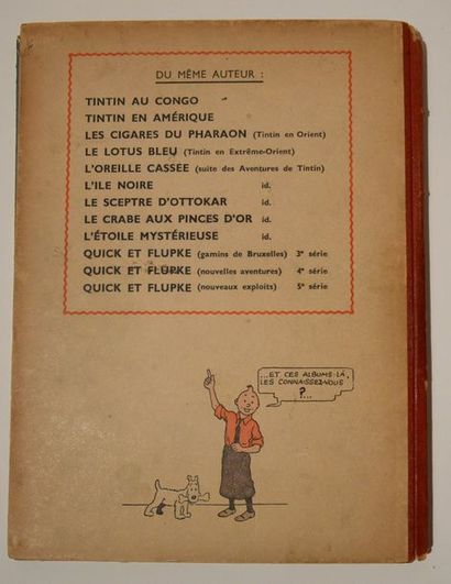 null Hergé/Tintin: album "Tintin Au Congo". Edition originale N&B A18 30e mille de...