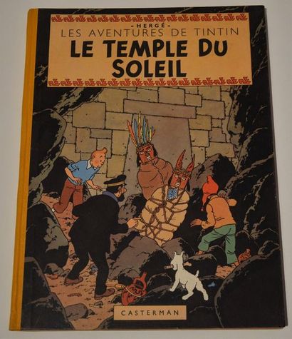 null Hergé/Tintin: album "Le temple du soleil". Edition originale B3 de 1949 avec...
