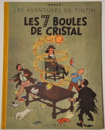 null Hergé/Tintin: rare album "Les 7 boules de cristal" édition originale B2 de 1948....