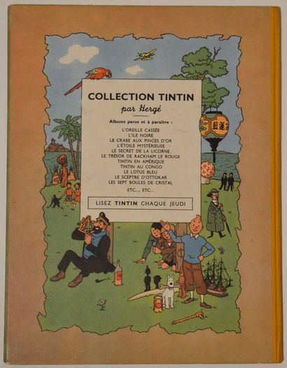 null Hergé/Tintin: rare album "Les 7 boules de cristal" édition originale B2 de 1948....
