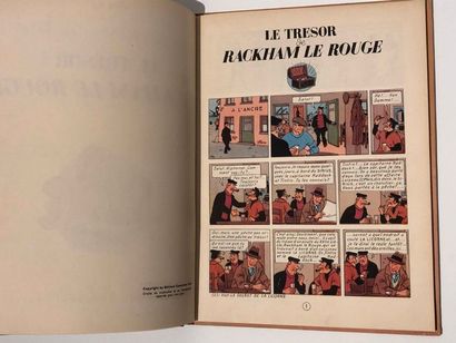 null Hergé/Tintin: album "Le trésor de Rackham le rouge" édition B2 dos rouge de...