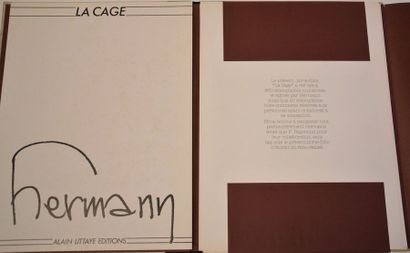 null Hermann/La cage: portofolio composé de 15 illustrations offset. Edition limitée...