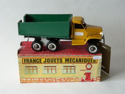 null Franc Jouets Mécaniques: Camion benne. Dans sa boite d'origine. métal et bois....