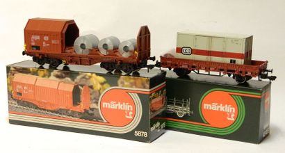 null MÄRKLIN I moderne (2) 1985-88) wagons marchandises 5878, 45 459

- 5878 wagon...