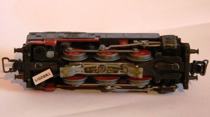 null MÄRKLIN TM800/1 (1949) , locotender, 030, noire, 2 feux à l'avant, patins cuillère,...