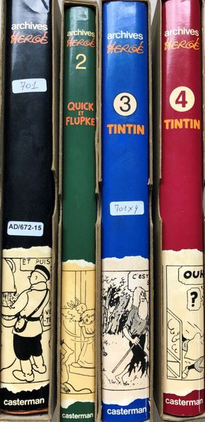 null Hergé/Archives. Ensemble de 4 tomes "Archives Hergé" édition Casterman datant...