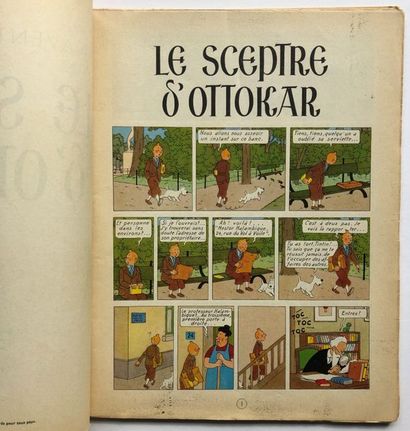 null Hergé/Le sceptre d'ottokar. Rare album couleurs de représentant, sans couverture...