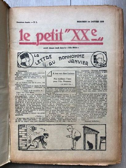 null Hergé/Tintin/Le Petit 20e. Superbe reliure regroupant les fascicules "Le Petit...