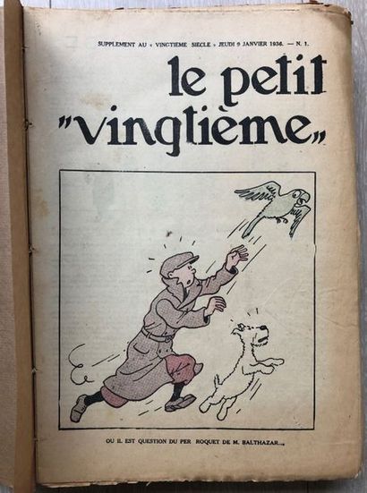 null Hergé/Tintin/Le Petit 20e. Superbe reliures regroupant les fascicules "Le Petit...