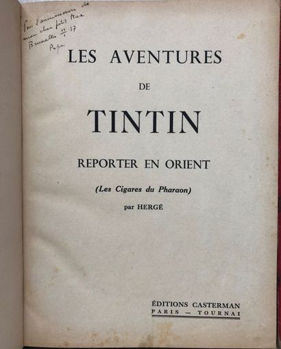 null Hergé/Tintin. Album "Les cigares du Pharaon" E.O en N&B de 1934 sans HT couleurs....