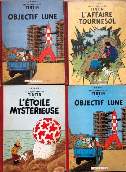 null Hergé/Tintin. Ensemble de 4 albums de Tintin:



"Objectif Lune" EO belge de...