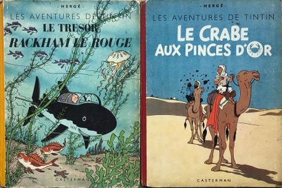 null Hergé/Tintin. Paire d'album:

"Le crabe aux pinces d'or" édition couleurs B1...