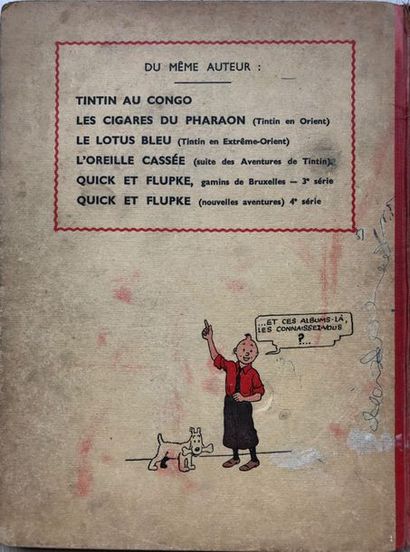 null Hergé/Tintin. Album "Tintin en Amérique" N&B édition A4 de 1937, 15e mille....