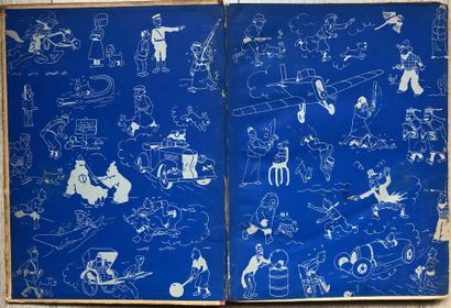 null Hergé/Tintin. Album "Tintin en Amérique" N&B édition A4 de 1937, 15e mille....