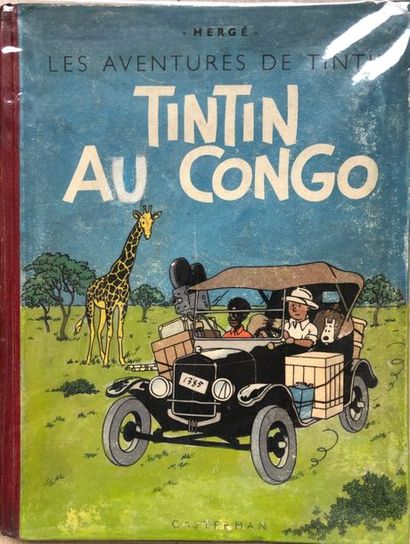 null Hergé/Tintin. Album "Tintin au Congo" N&B édition A18 de 1942, 30e mille. Les...