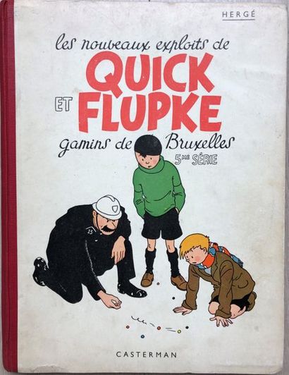 null Hergé/Quick & Flupke. Albums N&B tome 5 de 1940. TBE+ d'origine. Les plats avec...