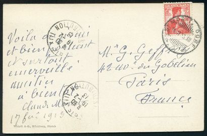 Claude monet (1840-1926) Carte postale autographe signée adressée à Gustave Geffroy.... Gazette Drouot