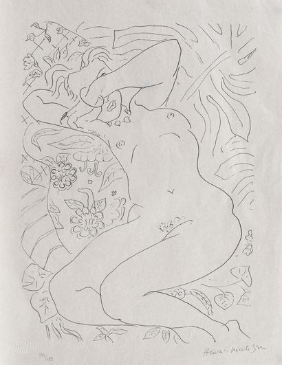 Henri MATISSE Henri Matisse, Madame Dorothy Taley, chromolithographie, 60 × 46 cm,... Gazette Drouot