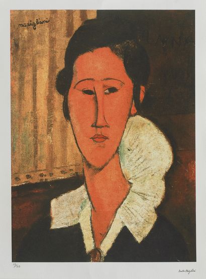 Amedeo Modigliani Amedeo Modigliani, Anna Zborowska, chromolithographie, 57 × 41,5... Gazette Drouot