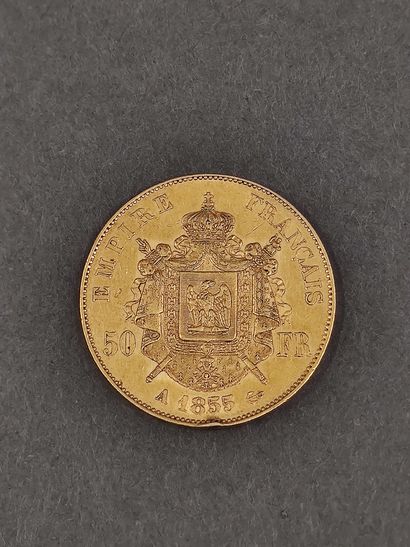 
PIECE de 50 francs or Napoléon III 1855,...